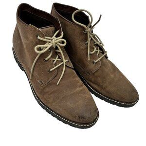 Cole Haan Grand OS Mens Size 10.5 M Chukka Brown Leather Boots Lace Up Shoes